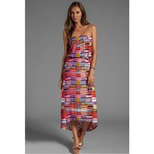 Velvet by Graham & Spencer Biarritz Strapless Colorful Dress - Size Medium